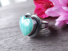 Load image into Gallery viewer, Chrysoprase Heart Ring or Pendant (Choose Your Size)