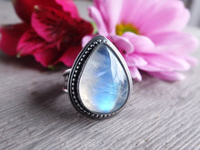 Load image into Gallery viewer, Rainbow Moonstone Ring or Pendant (Choose Your Size)