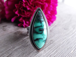 Emerald Rose Variscite Ring or Pendant (Choose Your Size)