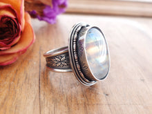 Load image into Gallery viewer, Rainbow Moonstone Ring or Pendant (Choose Your Size)