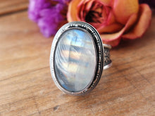 Load image into Gallery viewer, Rainbow Moonstone Ring or Pendant (Choose Your Size)