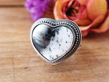 Load image into Gallery viewer, Dendritic Agate Heart Ring or Pendant (Choose Your Size)