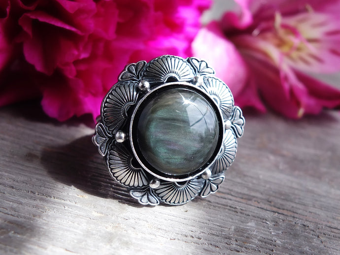 Rainbow Obsidian Ring or Pendant (Choose Your Size)
