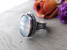 Load image into Gallery viewer, Rainbow Moonstone Ring or Pendant (Choose Your Size)