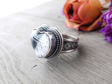 Load image into Gallery viewer, Dendritic Agate Heart Ring or Pendant (Choose Your Size)