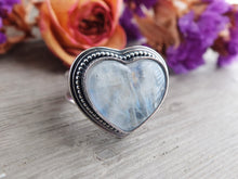 Load image into Gallery viewer, Rainbow Moonstone Heart Ring or Pendant (Choose Your Size)