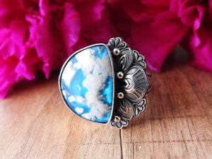 Plume Agate Doublet Ring or Pendant (Choose Your Size)