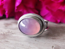 Load image into Gallery viewer, Reserved: Lavender Chalcedony Ring or Pendant (Choose Your Size)