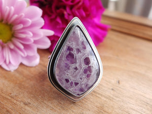 Amethyst Lace Agate Ring or Pendant (Choose Your Size)