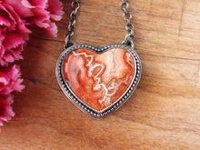 Load image into Gallery viewer, Laguna Lace Agate Heart Necklace