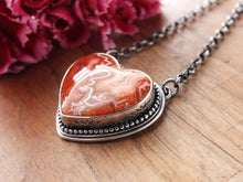 Load image into Gallery viewer, Laguna Lace Agate Heart Necklace