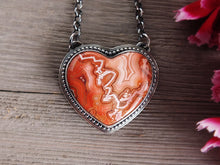 Load image into Gallery viewer, Laguna Lace Agate Heart Necklace