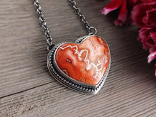 Load image into Gallery viewer, Laguna Lace Agate Heart Necklace