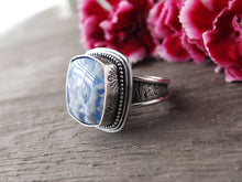 Load image into Gallery viewer, Plume Agate Doublet Ring or Pendant (Choose Your Size)