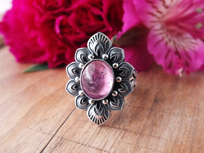 Pink Tourmaline Ring or Pendant (Choose Your Size)