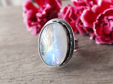 Load image into Gallery viewer, Rainbow Moonstone Ring or Pendant (Choose Your Size)