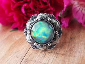 Aurora Opal Doublet Ring or Pendant (Choose Your Size)
