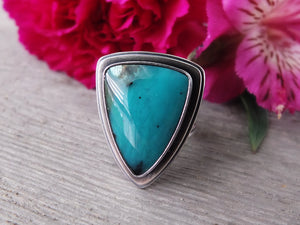 Blue Opalized Petrified Wood Ring or Pendant (Choose Your Size)
