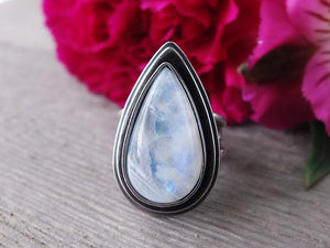 Rainbow Moonstone Ring or Pendant (Choose Your Size)