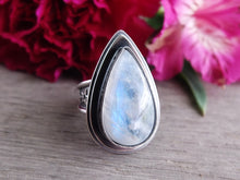 Load image into Gallery viewer, Rainbow Moonstone Ring or Pendant (Choose Your Size)