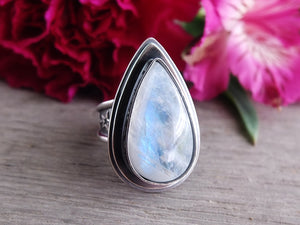 Rainbow Moonstone Ring or Pendant (Choose Your Size)