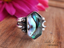 Load image into Gallery viewer, Abalone and Quartz Doublet Ring or Pendant (Choose Your Size)