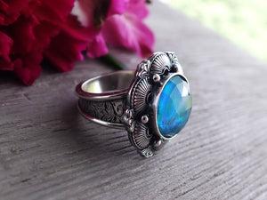 Aurora Opal Doublet Ring or Pendant (Choose Your Size)