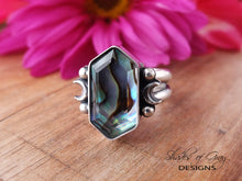 Load image into Gallery viewer, Abalone and Quartz Doublet Ring or Pendant (Choose Your Size)