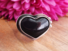 Load image into Gallery viewer, Rainbow Obsidian Heart Ring or Pendant (Choose Your Size)