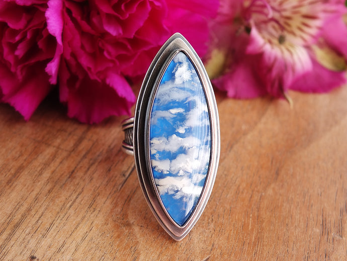 Plume Agate Doublet Ring or Pendant (Choose Your Size)