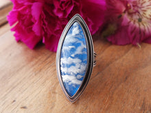 Load image into Gallery viewer, Plume Agate Doublet Ring or Pendant (Choose Your Size)