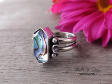 Load image into Gallery viewer, Abalone and Quartz Doublet Ring or Pendant (Choose Your Size)