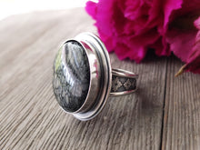 Load image into Gallery viewer, Luna Oscura / Dark Moon Stone Ring or Pendant (Choose Your Size)