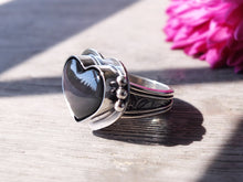 Load image into Gallery viewer, Rainbow Obsidian Heart Ring or Pendant (Choose Your Size)