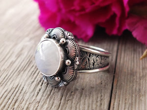 Rainbow Moonstone Ring or Pendant (Choose Your Size)
