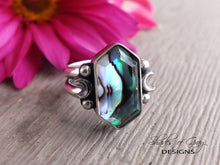 Load image into Gallery viewer, Abalone and Quartz Doublet Ring or Pendant (Choose Your Size)