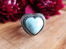 Load image into Gallery viewer, Larimar Heart Ring or Pendant (Choose Your Size)
