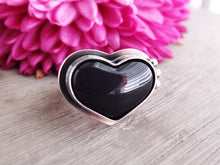 Load image into Gallery viewer, Rainbow Obsidian Heart Ring or Pendant (Choose Your Size)