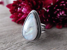 Load image into Gallery viewer, Rainbow Moonstone Ring or Pendant (Choose Your Size)