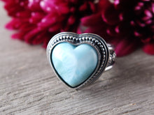 Load image into Gallery viewer, Larimar Heart Ring or Pendant (Choose Your Size)