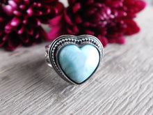 Load image into Gallery viewer, Larimar Heart Ring or Pendant (Choose Your Size)