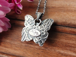 Tri-Color Tourmaline Butterfly Pendant