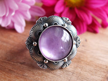 Load image into Gallery viewer, Amethyst and Mother of Pearl Ring or Pendant (Choose Your Size)