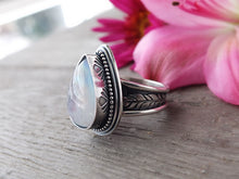 Load image into Gallery viewer, Rainbow Moonstone Ring or Pendant (Choose Your Size)