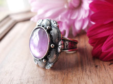Load image into Gallery viewer, Amethyst and Mother of Pearl Ring or Pendant (Choose Your Size)