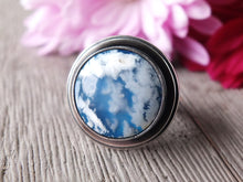 Load image into Gallery viewer, Plume Agate Doublet Ring or Pendant (Choose Your Size)