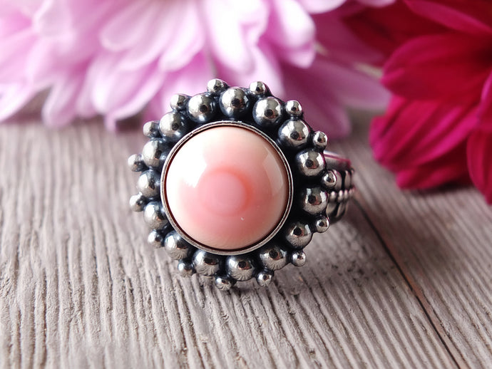 Pink Conch Shell Ring or Pendant (Choose Your Size)