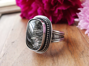 Tourmalated Quartz Ring or Pendant (Choose Your Size)