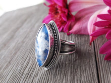 Load image into Gallery viewer, Plume Agate Doublet Ring or Pendant (Choose Your Size)