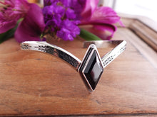 Load image into Gallery viewer, Black Onyx Chevron Cuff Bracelet